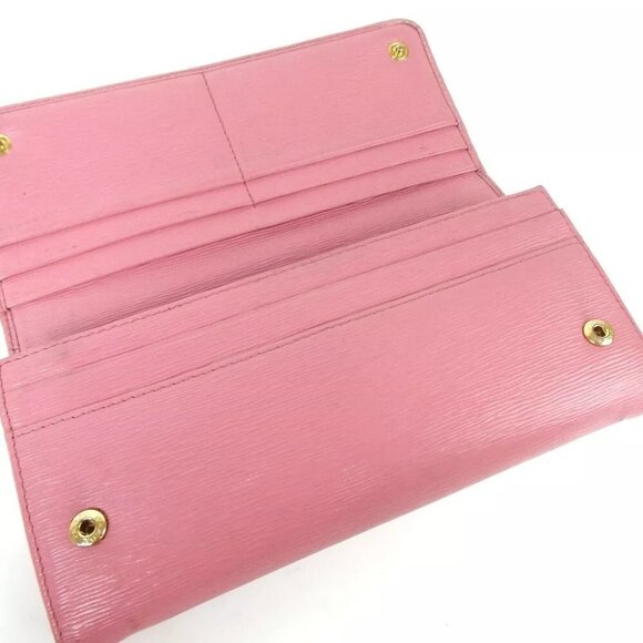 032190AR (K2) Prada Wallet Long Pink Leather - Picture 7 of 16